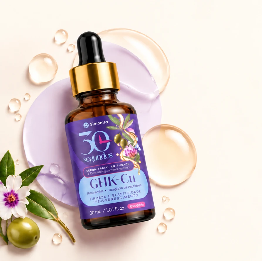 Sérum 30 Segundos com gotas de textura e flores